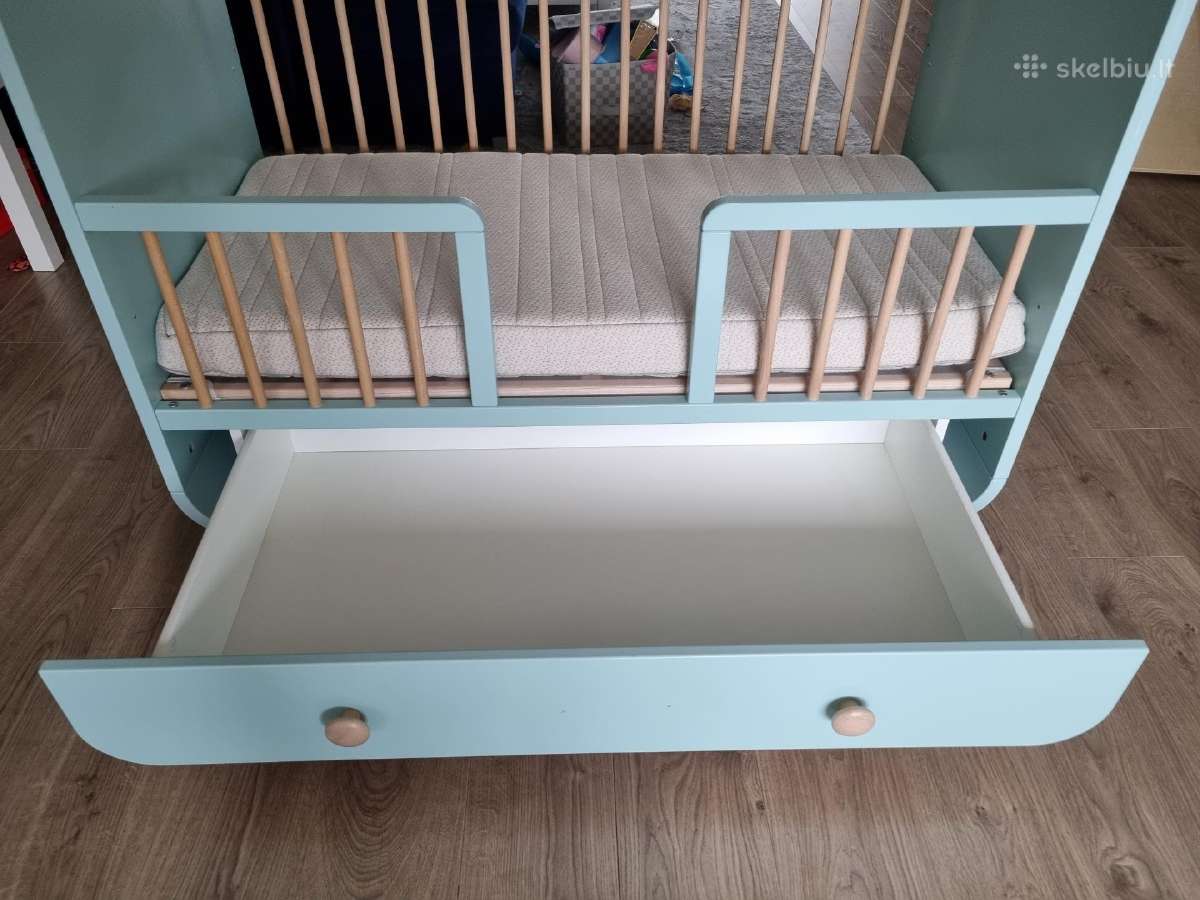 Ikea Myllra Kūdikio lovytė, su Lonas čiužiniu - nuotraukos Nr. 6