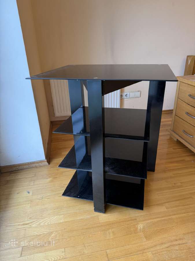 Grūdinto stiklo ir plieno spintelė 50x75cm - nuotraukos Nr. 4