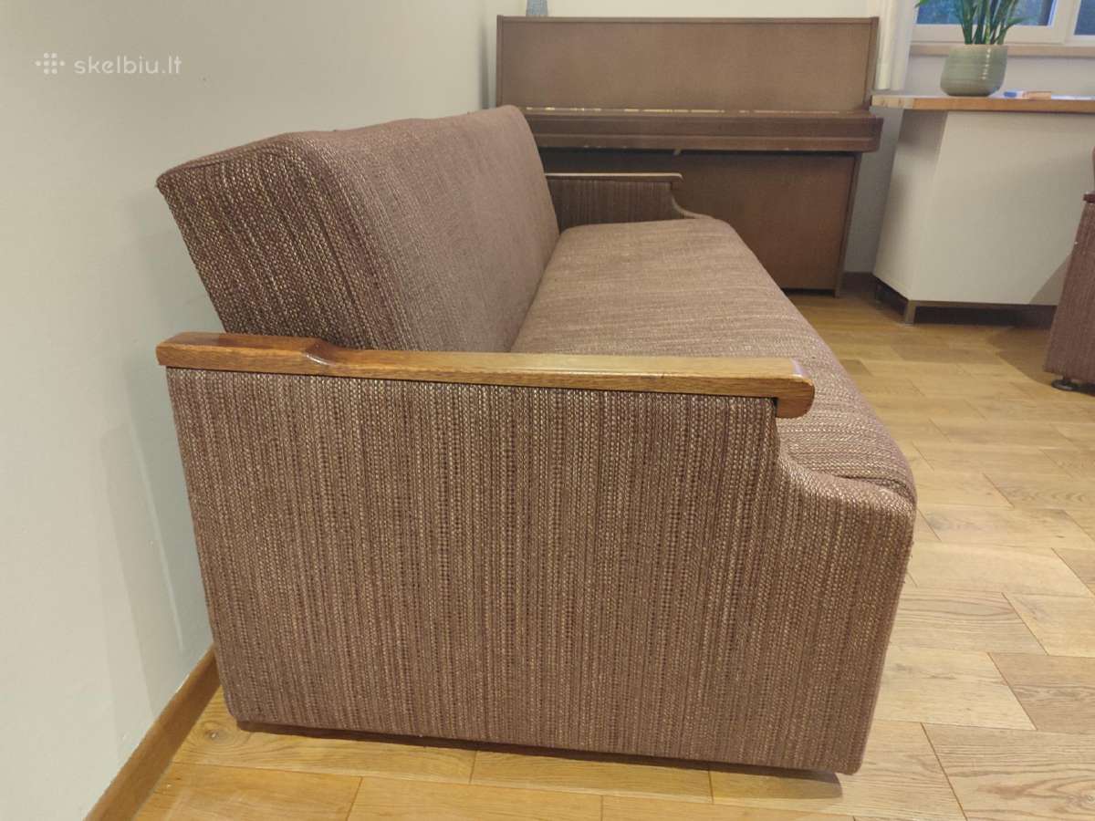 "Kauno Baldų" sofa (restauruota). - nuotraukos Nr. 2