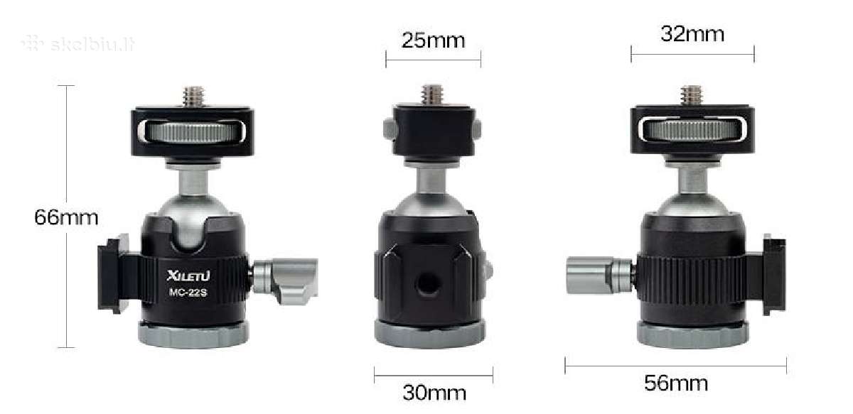 Rutulinė galva Xiletu Mc-22s 1/4" - nuotraukos Nr. 6