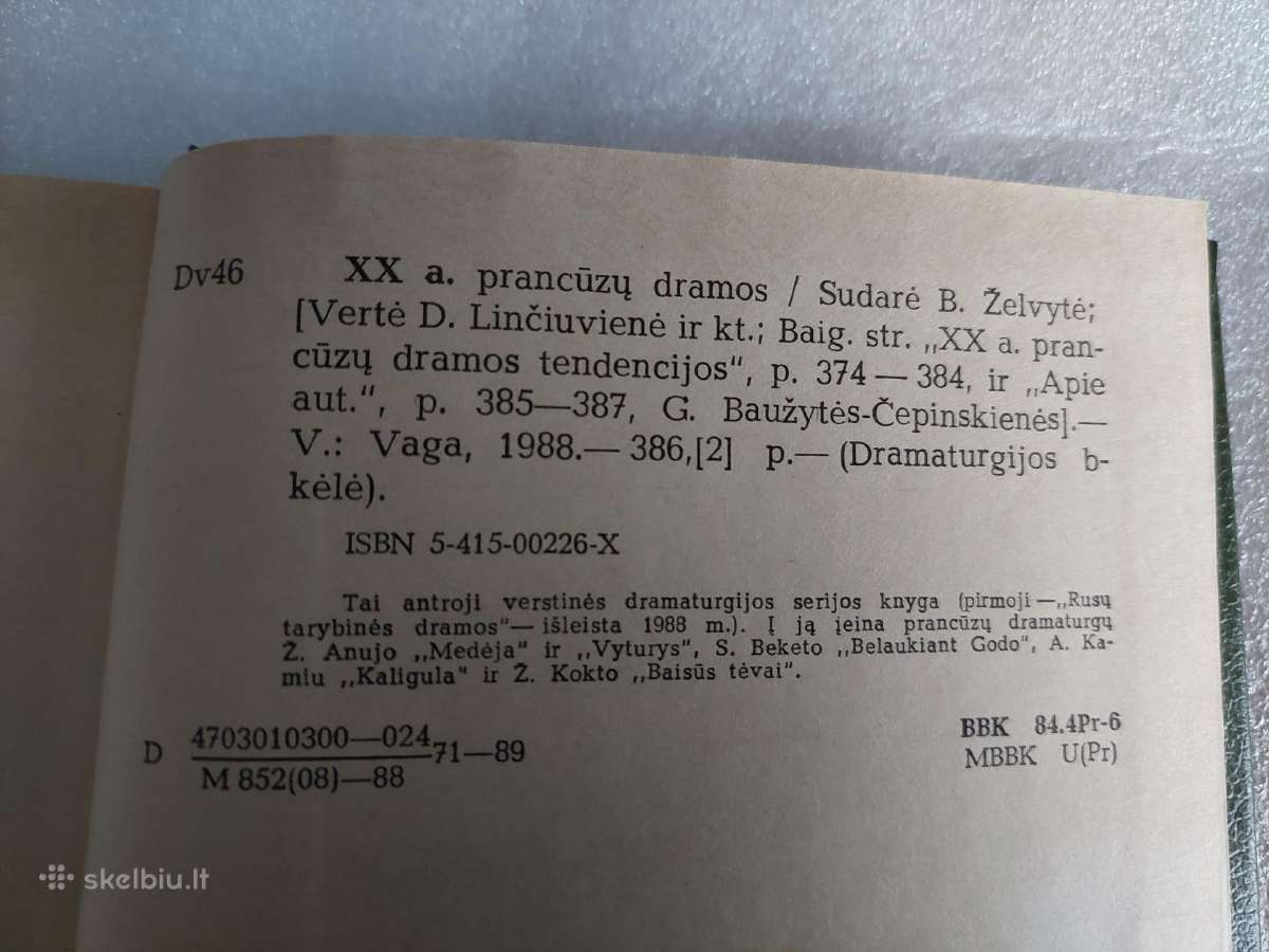 XX a. prancūzų dramos - nuotraukos Nr. 4