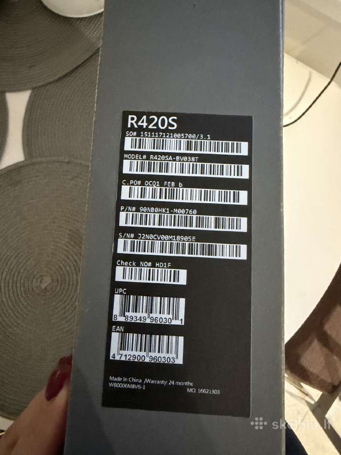Asus R420sa nešiojamas kompiuteris - nuotraukos Nr. 3
