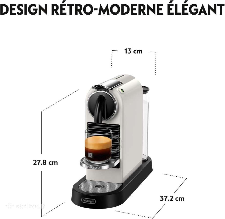 Nespresso De'longhi Citiz White kavos aparatas - nuotraukos Nr. 2