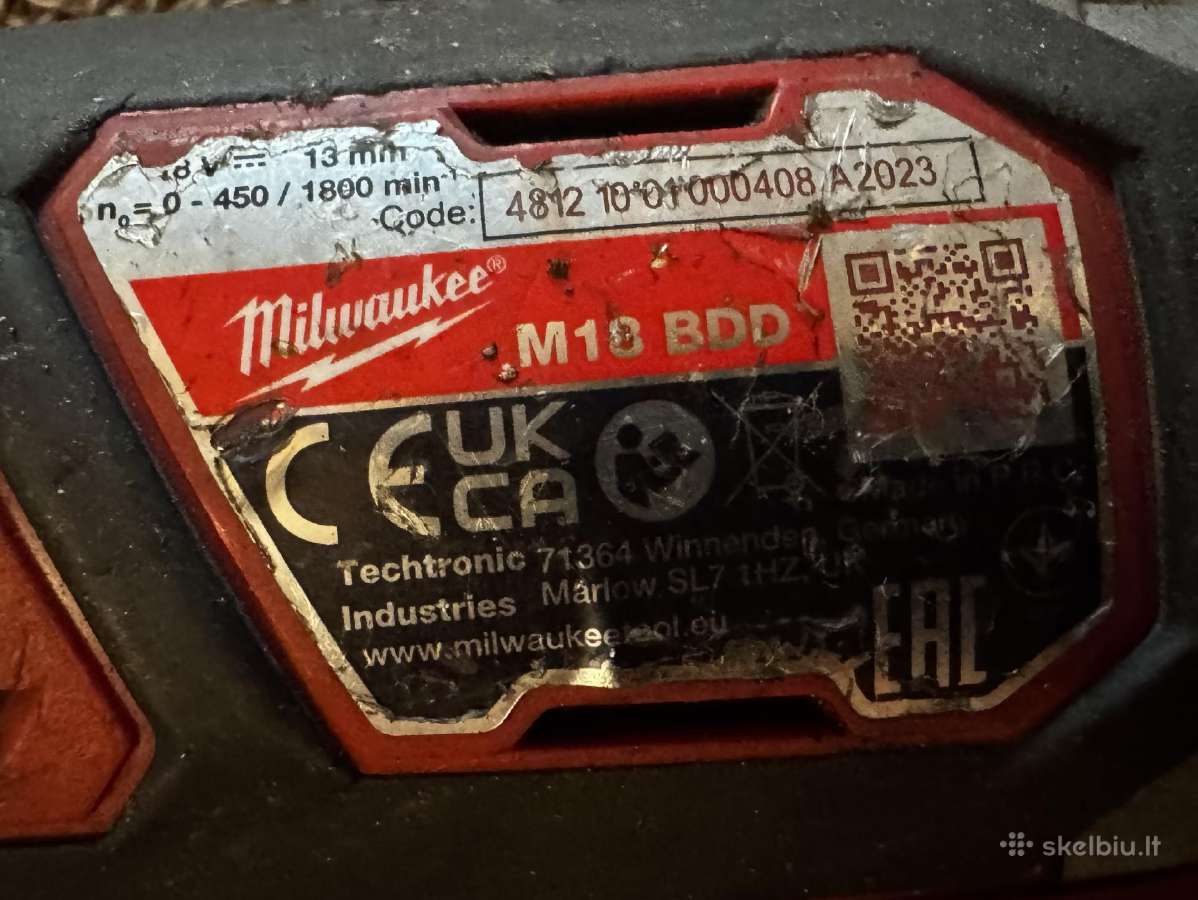Milwaukee suktukai neveikiantys/defektuoti - nuotraukos Nr. 2
