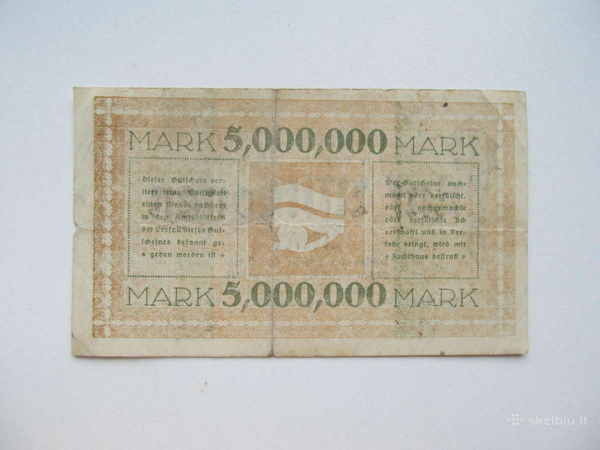 5 milijonai markiu , Dresden Vokietija , 1923 - nuotraukos Nr. 2