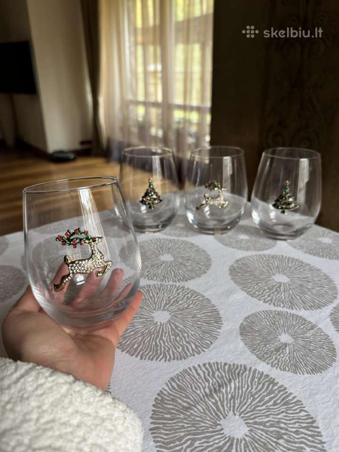 Naujos Kalėdinės stiklinės 4vnt. - nuotraukos Nr. 4