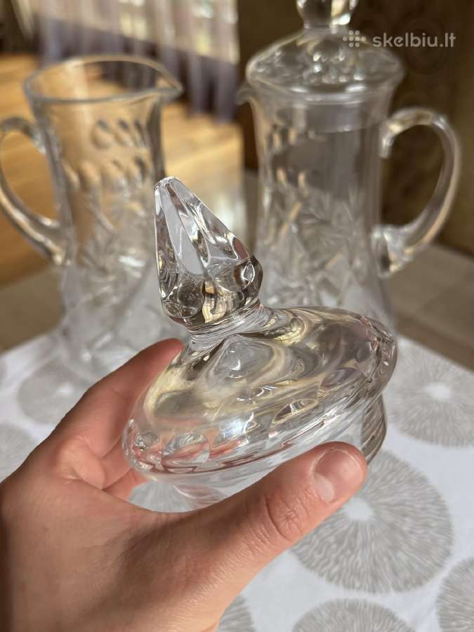 Krištoliniai rankomis šlifuoti ąsočiai 1,5l - nuotraukos Nr. 12