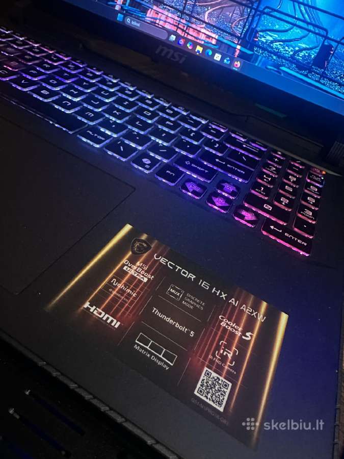 Msi Vector 16 Rtx5080 - nuotraukos Nr. 4