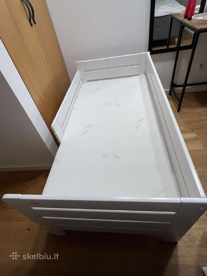 Vaikiška lova Aatrium Toddler 70x140, balta - nuotraukos Nr. 2
