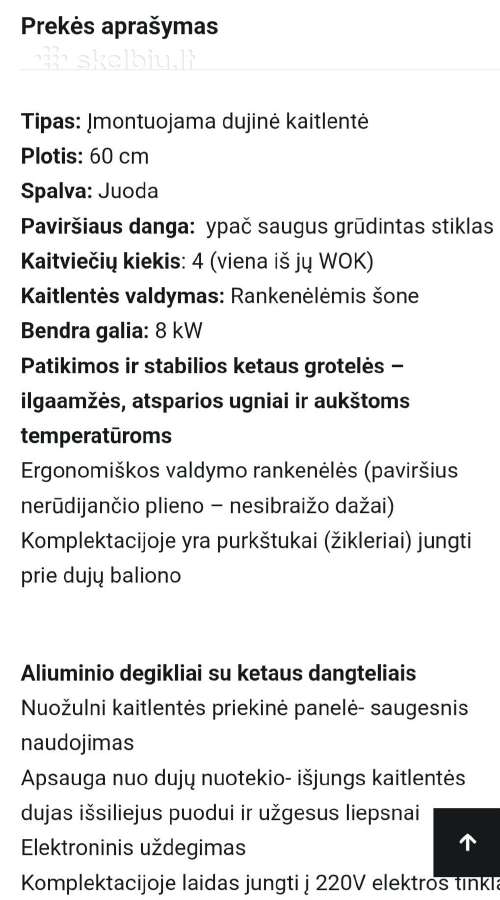 Dujinė kaitlentė Allenzi Bos601b Įmontuojama - nuotraukos Nr. 5