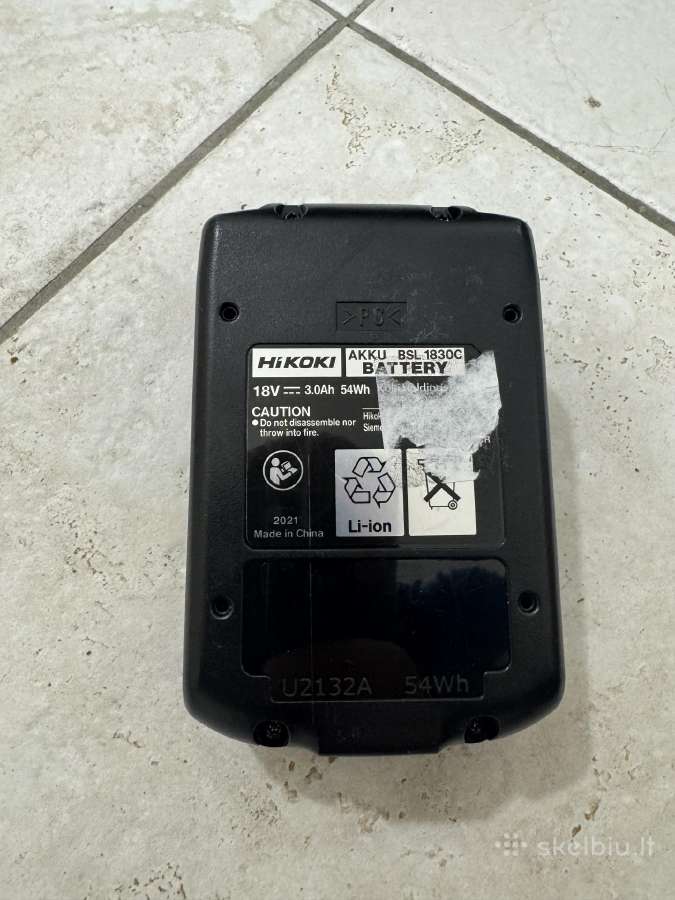 Hikoki 18v 3 Ah baterija - nuotraukos Nr. 2