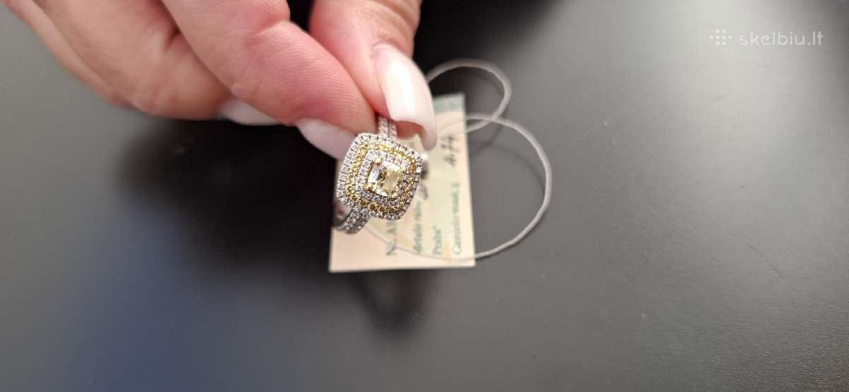 Išskirtinis bei vienetinis 1.38ct Halo žiedas - nuotraukos Nr. 6