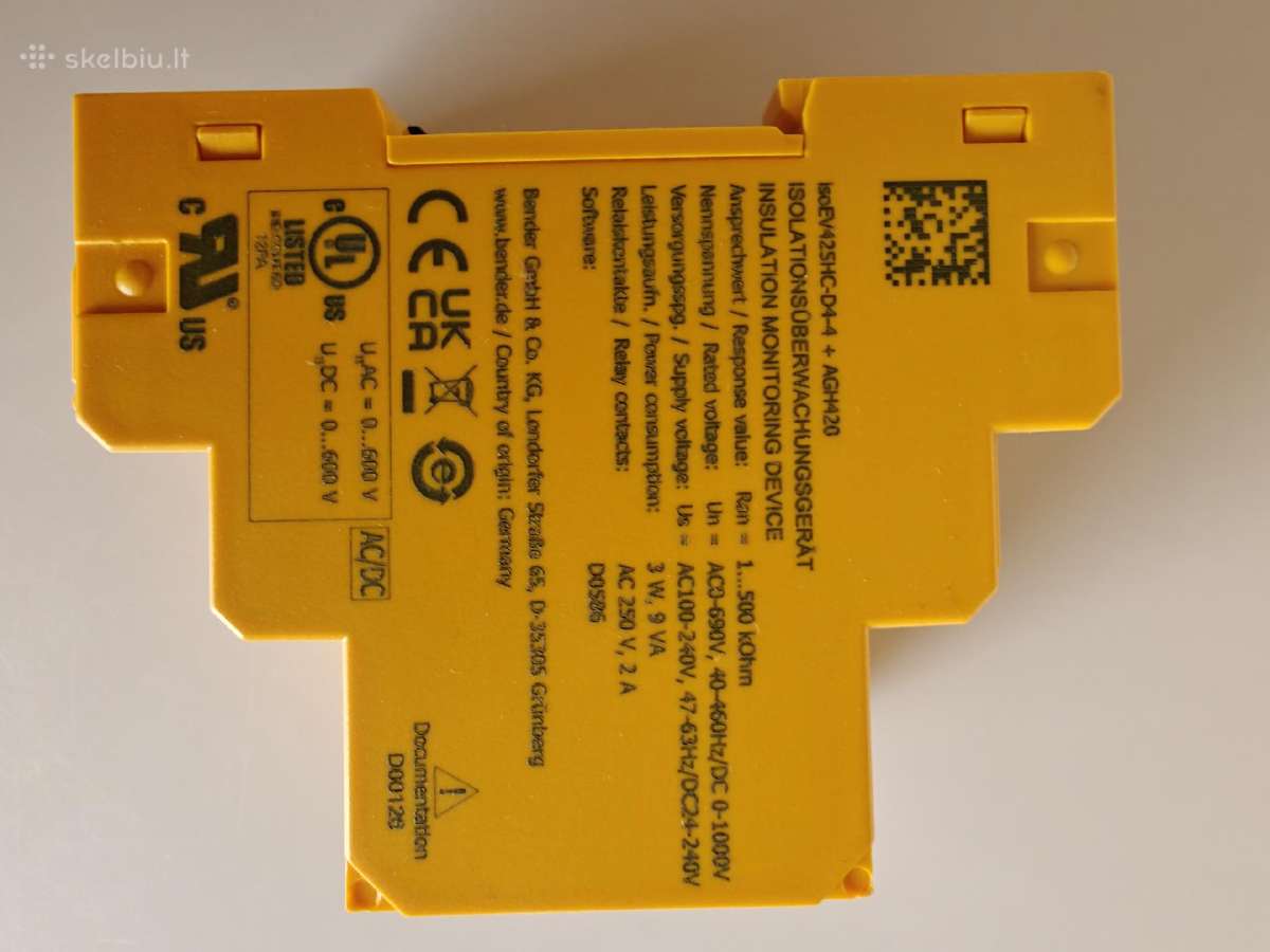 Dc įtampos apsauga Bender isoev425hc + Agh420 - nuotraukos Nr. 3