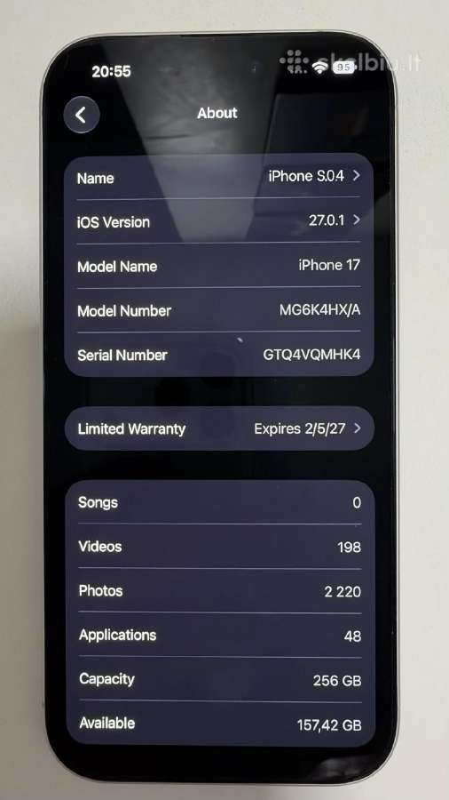 iPhone 17 256gb - kaip nauji su garantija! - nuotraukos Nr. 2