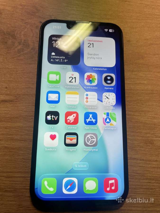 iPhone 13 midnight 128gb 100% originali baterija - nuotraukos Nr. 12