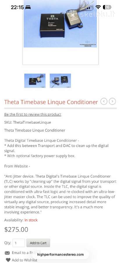 High-end Audio Dac Theta Digital Cobalt 307 - nuotraukos Nr. 5
