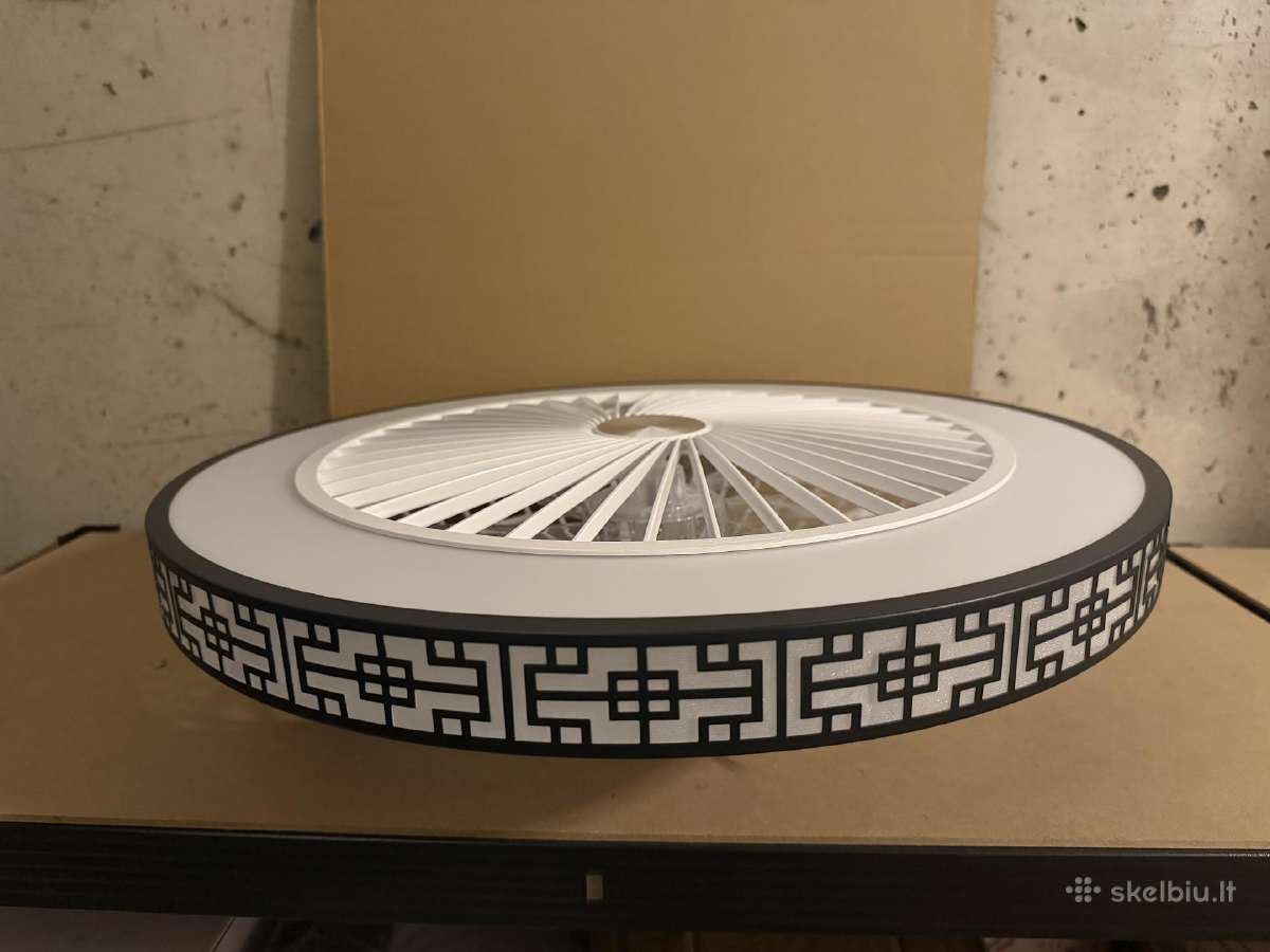 Modernus LED lubinis šviestuvas su ventiliatoriumi - nuotraukos Nr. 2