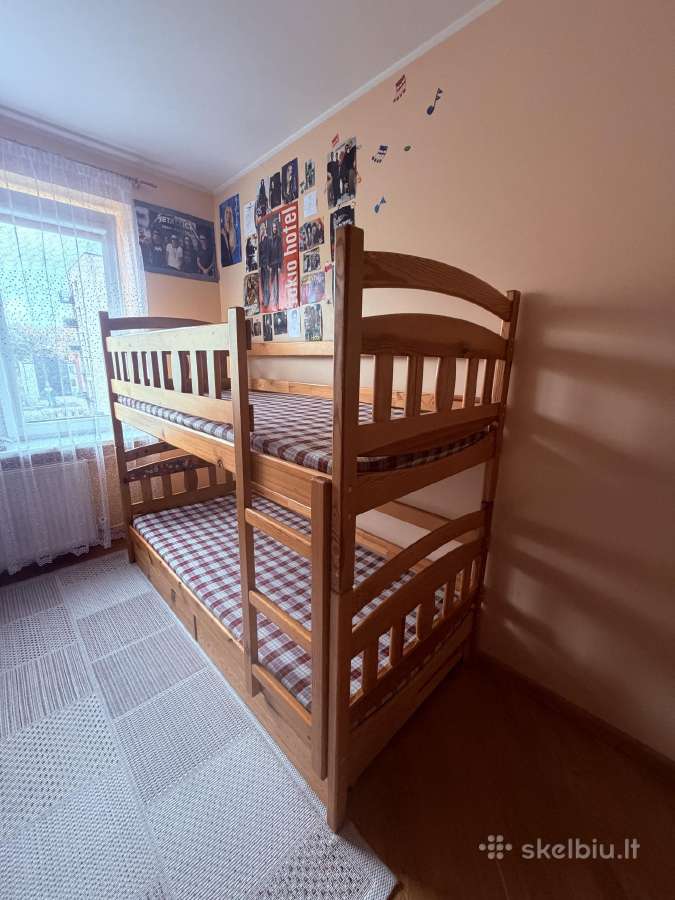 Dviaukštė medžio masyvo lova - nuotraukos Nr. 4