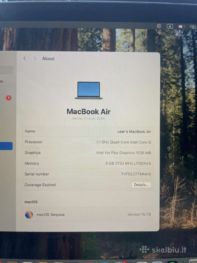MacBook Air 2020 - nuotraukos Nr. 5