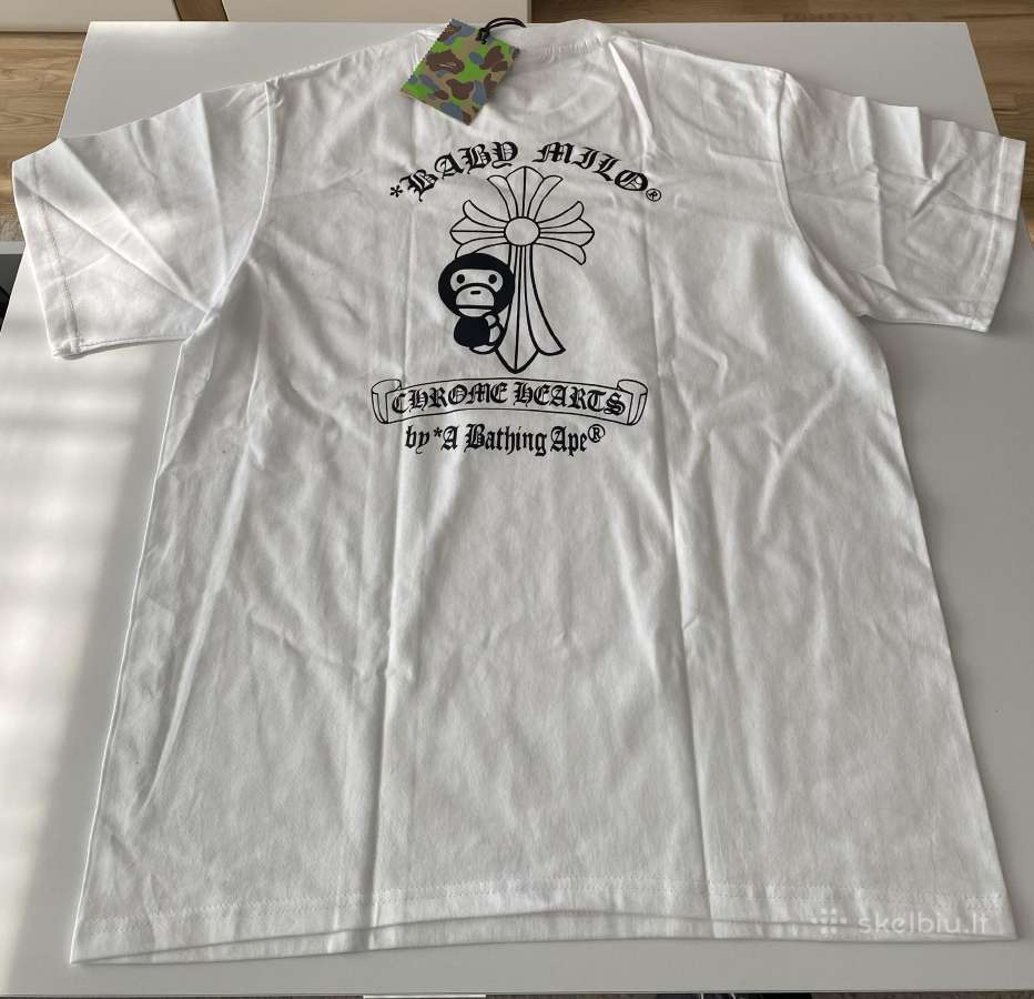 Bape Chrome Hearts marškinėliai (M dydis) - nuotraukos Nr. 2