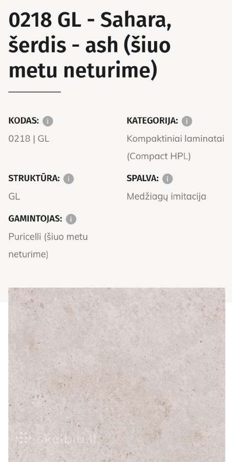 Compact stalviršio likutis atraiža 266 x 66 cm - nuotraukos Nr. 3