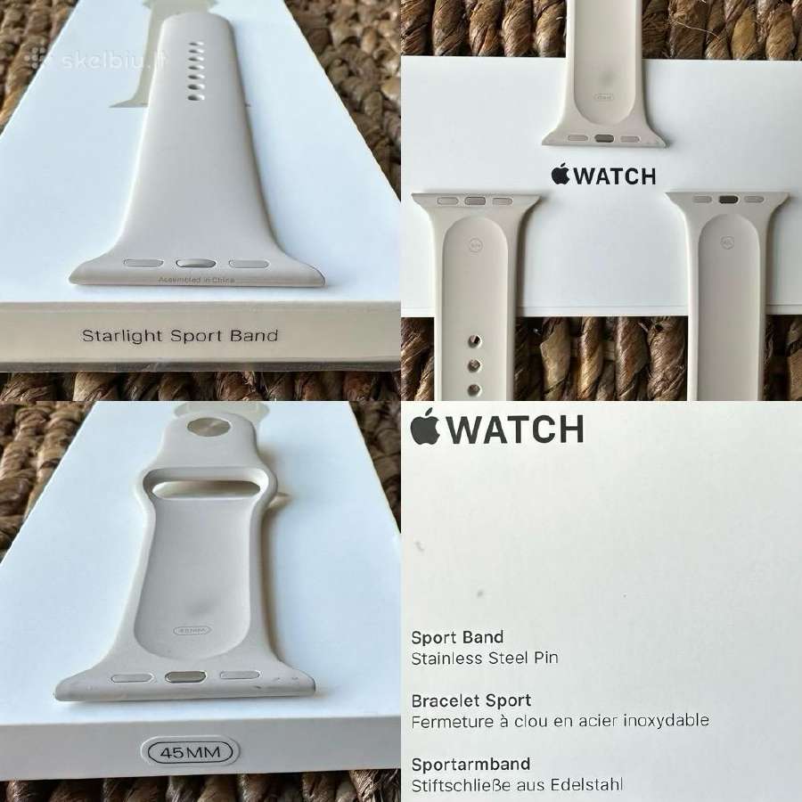 Apple Watch Starlight Sport Band 45mm Apyrankė - nuotraukos Nr. 5