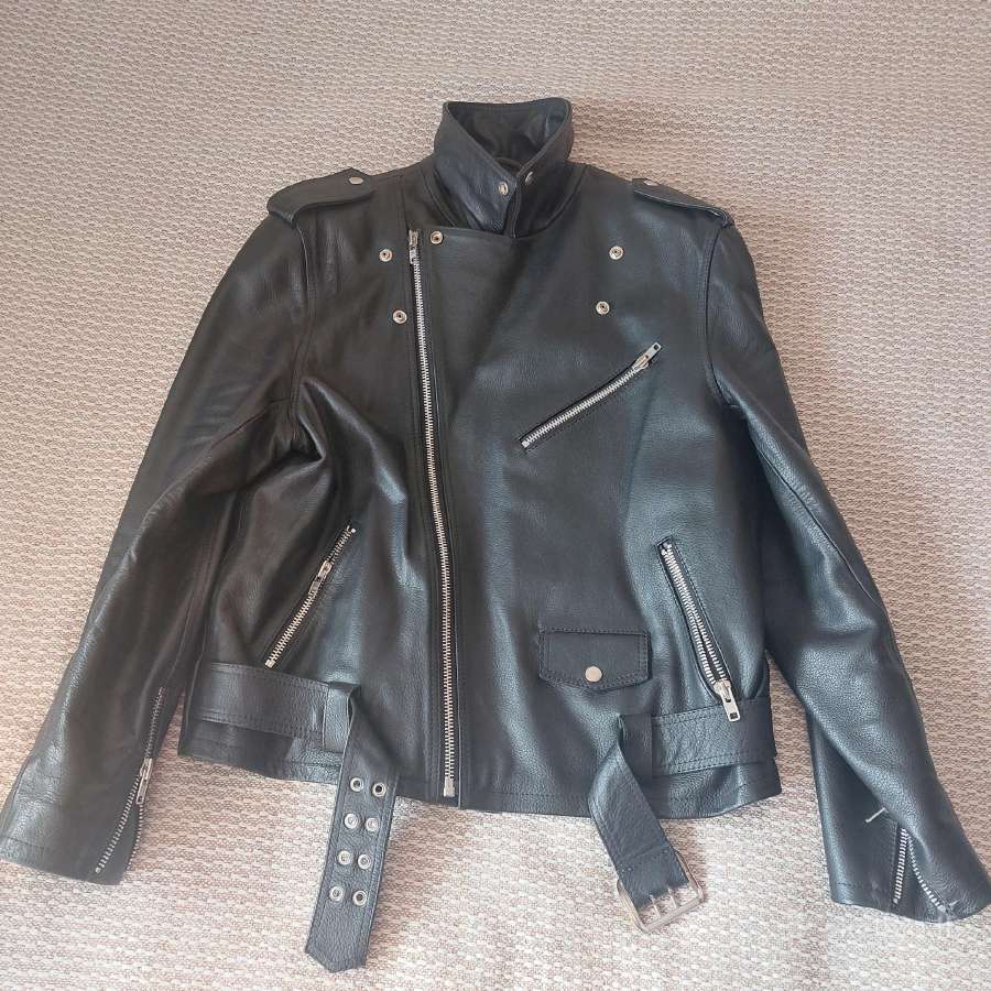 Odinė striukė 56 dydis - rock biker punk goth - nuotraukos Nr. 6