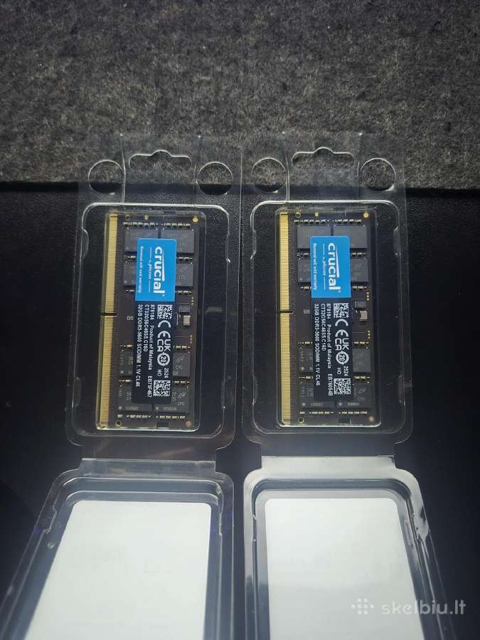 Crucial 64gb (2x32gb) Ddr5 5600mhz So-dimm RAM - nuotraukos Nr. 2