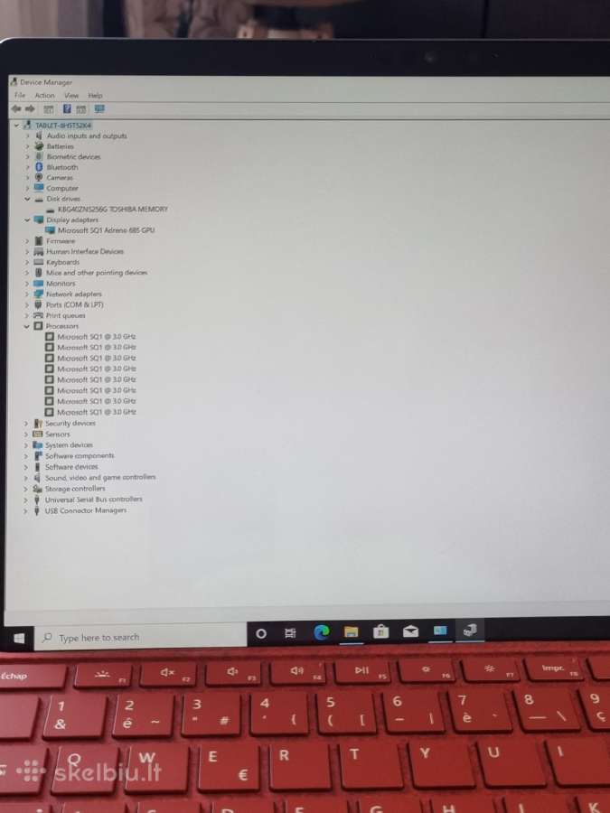 Microsoft surface Prox Sq1 - nuotraukos Nr. 6
