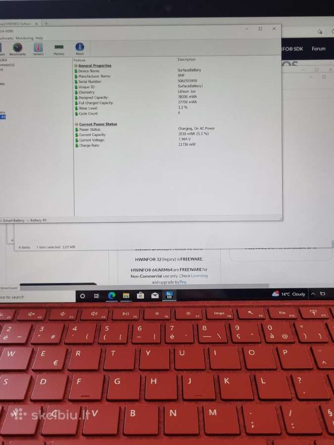 Microsoft surface Prox Sq1 - nuotraukos Nr. 7