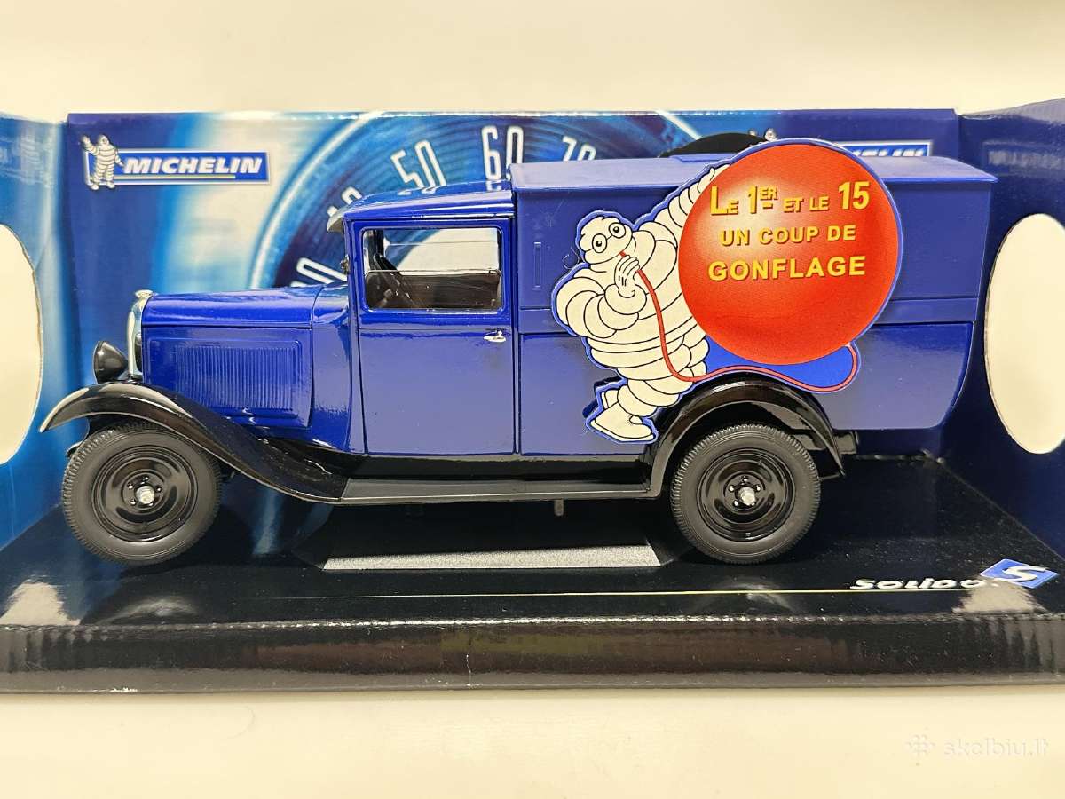 Citroen C4f Michelin 1930 mėlyna 1:18 Solido - nuotraukos Nr. 3