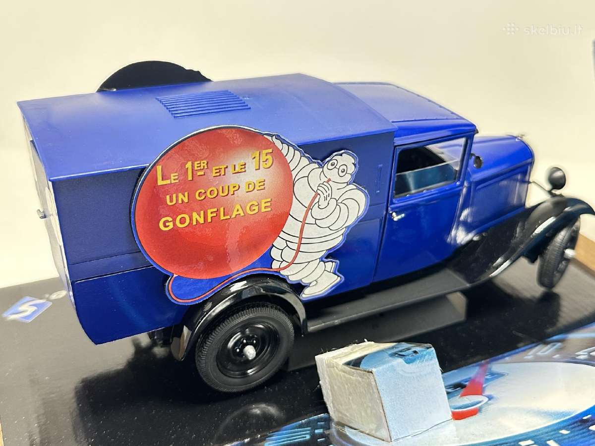 Citroen C4f Michelin 1930 mėlyna 1:18 Solido - nuotraukos Nr. 5