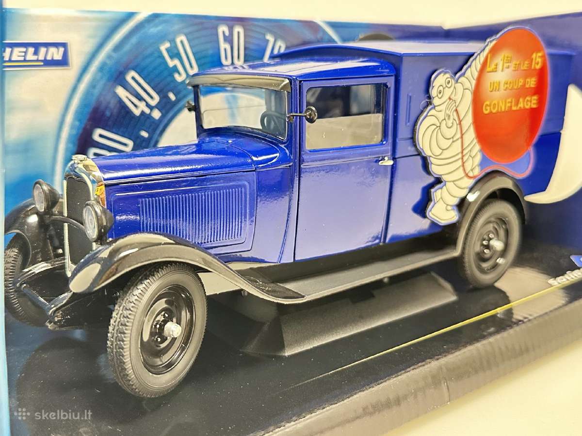Citroen C4f Michelin 1930 mėlyna 1:18 Solido - nuotraukos Nr. 6