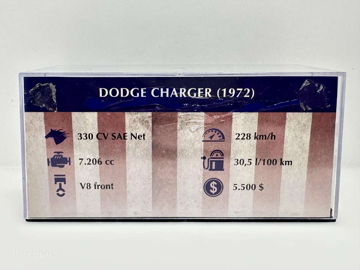 Dodge Charger 1972 juoda 1:43 De Agostini - nuotraukos Nr. 7