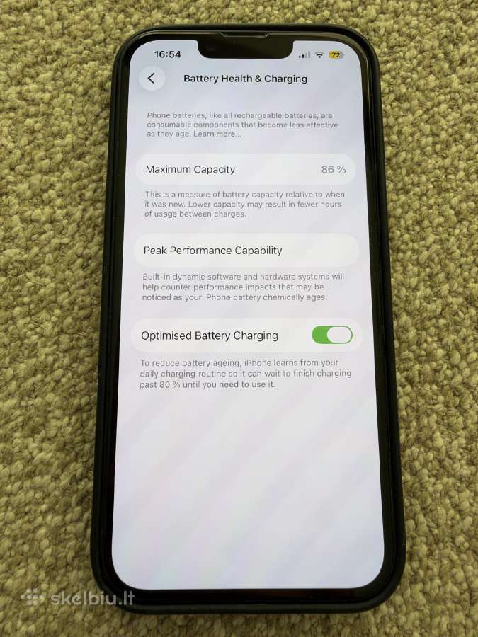 Parduodu Apple iPhone 14 128 GB, juodas - nuotraukos Nr. 7