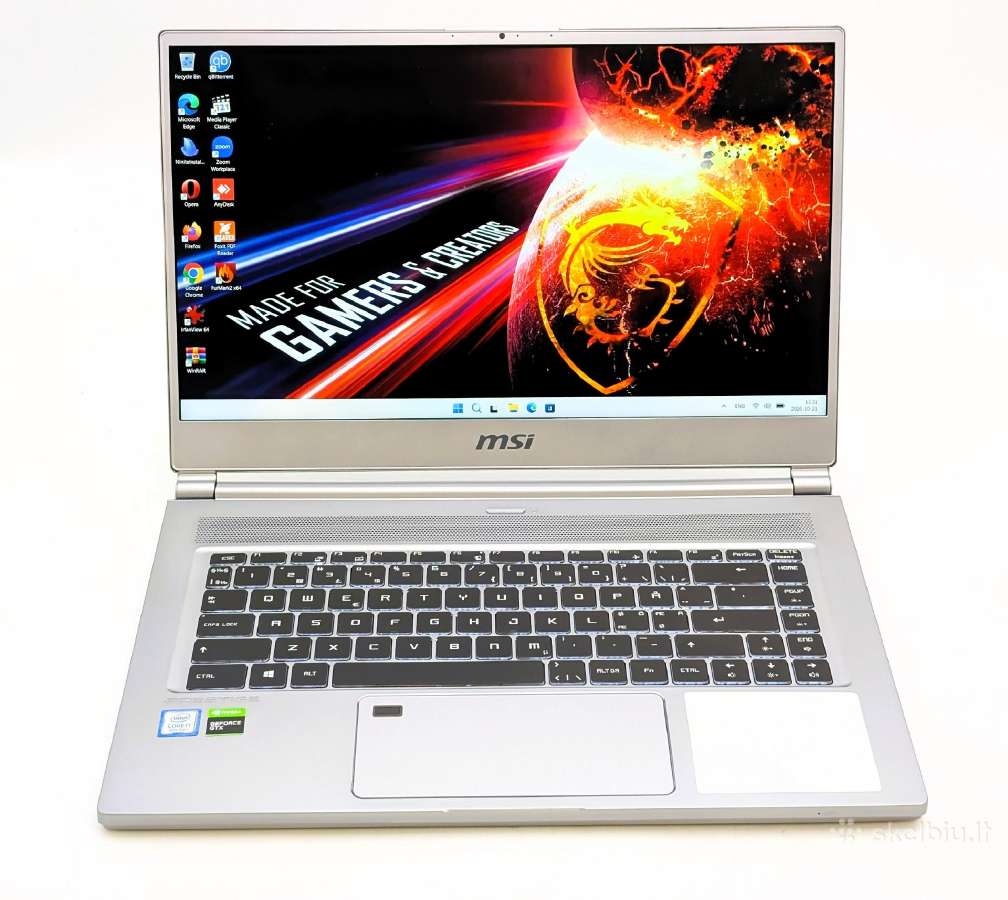 Msi Prestige P65 i7-9750h 16gb Gtx 1660 Ti 6gb - nuotraukos Nr. 3
