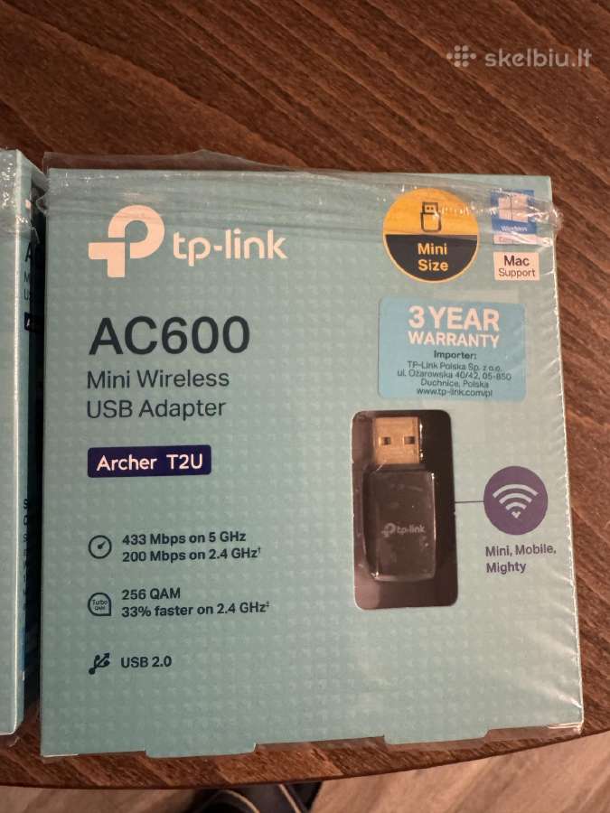 Tp-link Archer T2u Ac600 Adapteris - nuotraukos Nr. 3