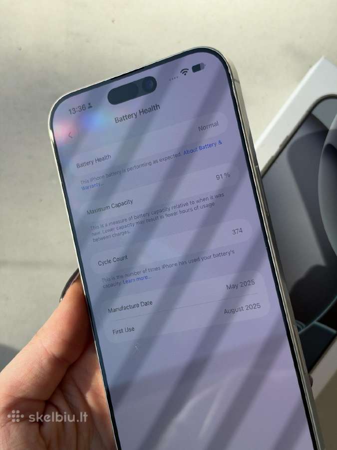 iPhone 16 Pro Max 256gb + 4 dėklai – (10/10) - nuotraukos Nr. 5