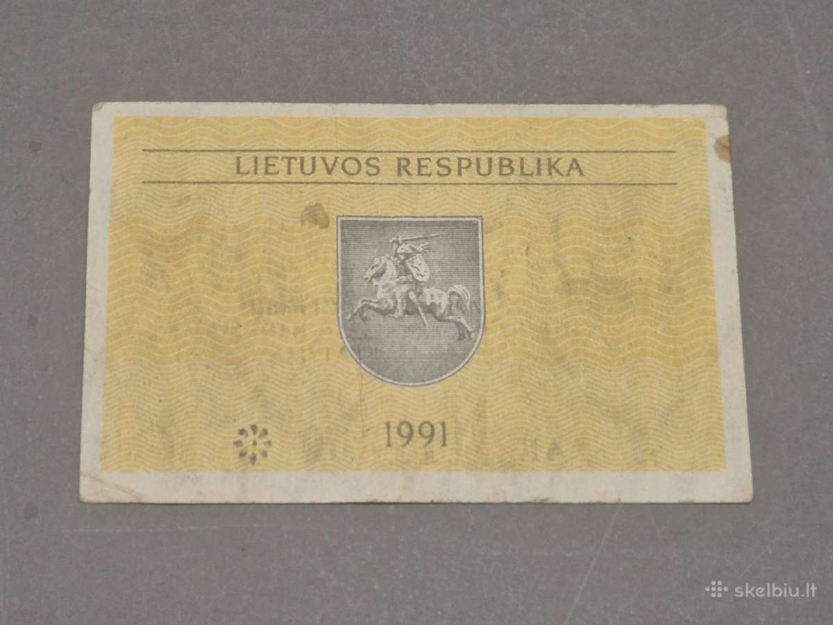 1991-1992 m talonai iš apyvartos - nuotraukos Nr. 3