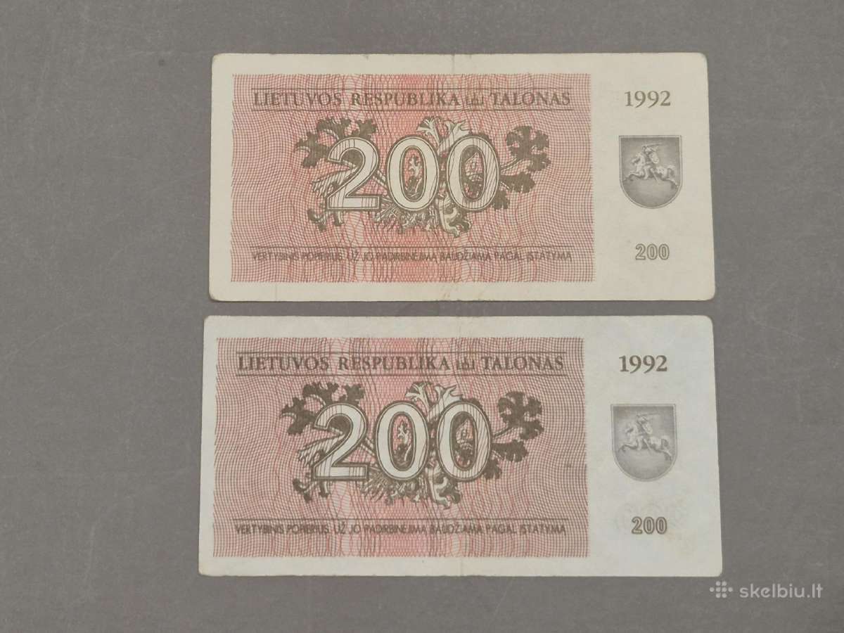 1991-1992 m talonai iš apyvartos - nuotraukos Nr. 10