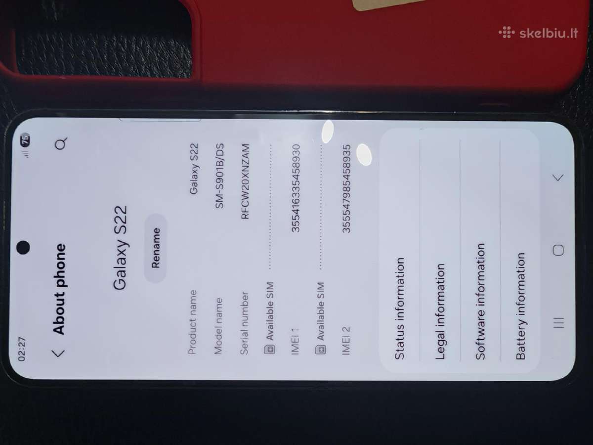 Samsung S22 black 8gb RAM su garantija - nuotraukos Nr. 5