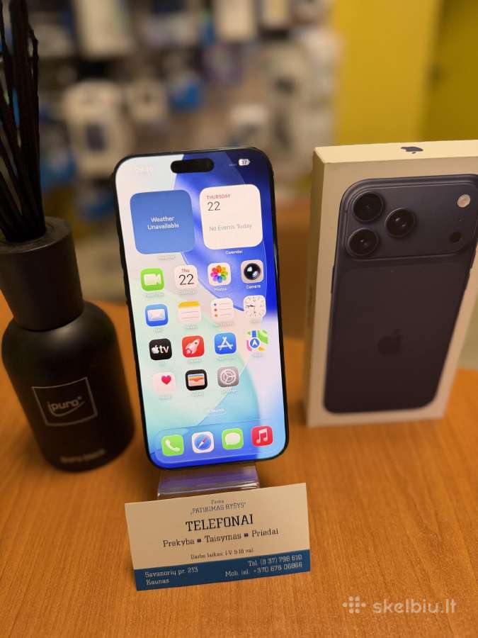iPhone 17promax 256gb blue Su Garantija - nuotraukos Nr. 2