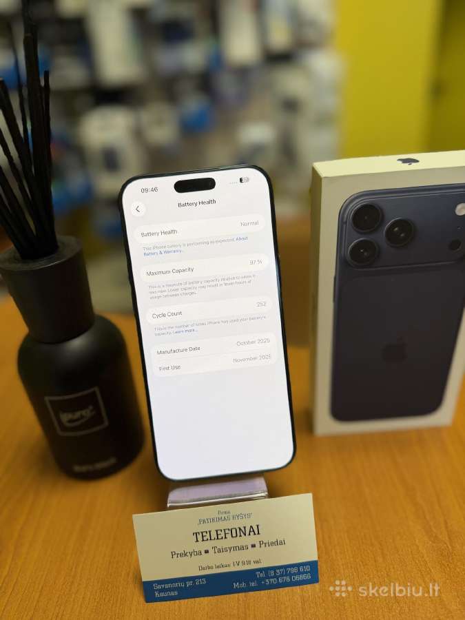 iPhone 17promax 256gb blue Su Garantija - nuotraukos Nr. 3
