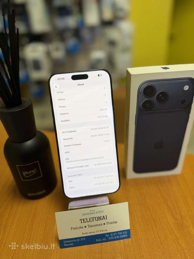 iPhone 17promax 256gb blue Su Garantija - nuotraukos Nr. 4
