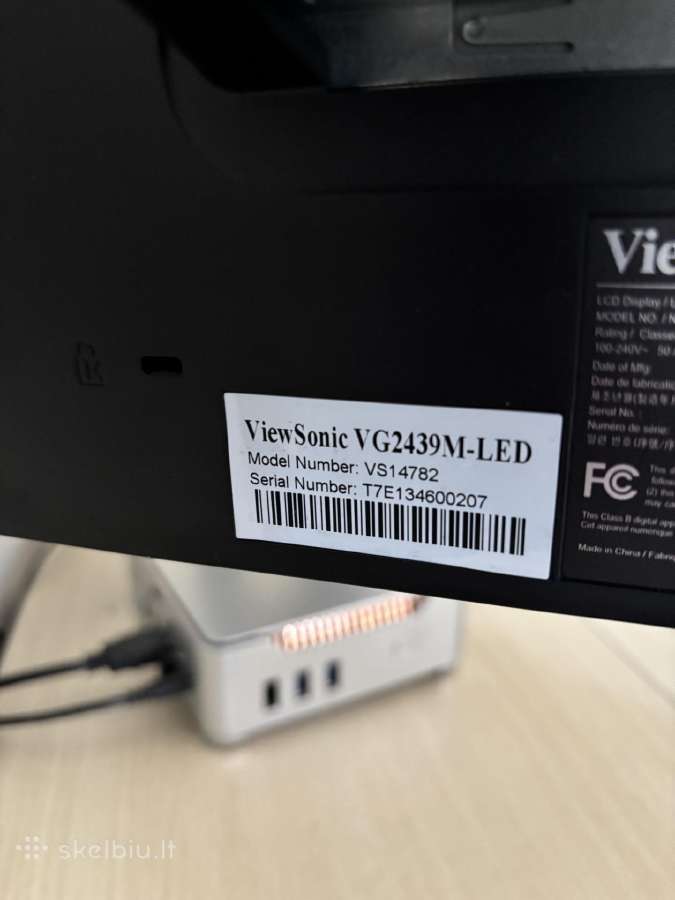 2x Viewsonic Vg2439m LED monitoriai 24 - nuotraukos Nr. 4