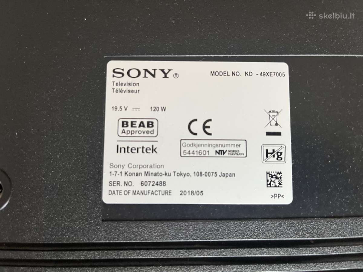 Televizorius Sony Kdxe7005 - nuotraukos Nr. 3