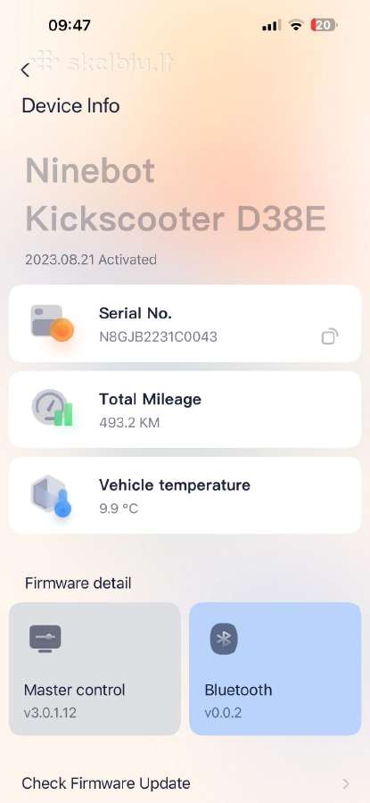 Segway Ninebot Kickscooter D38e – 493 km rida - nuotraukos Nr. 12