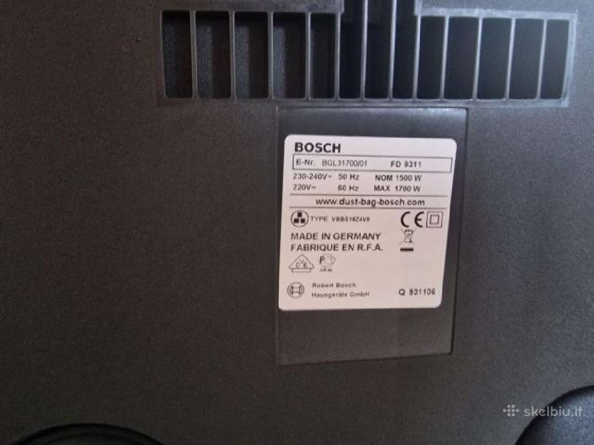 Dulkiu siurblis Bosch 1700w,tvarkingas - nuotraukos Nr. 4