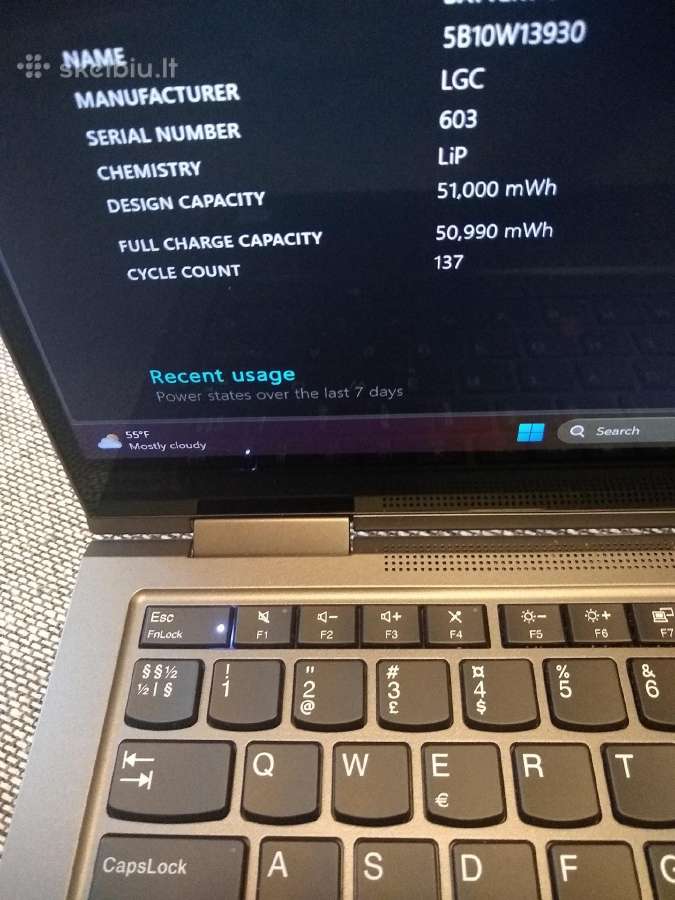 X1 Yoga i7-8550/16/500/qhd/touch - nuotraukos Nr. 8