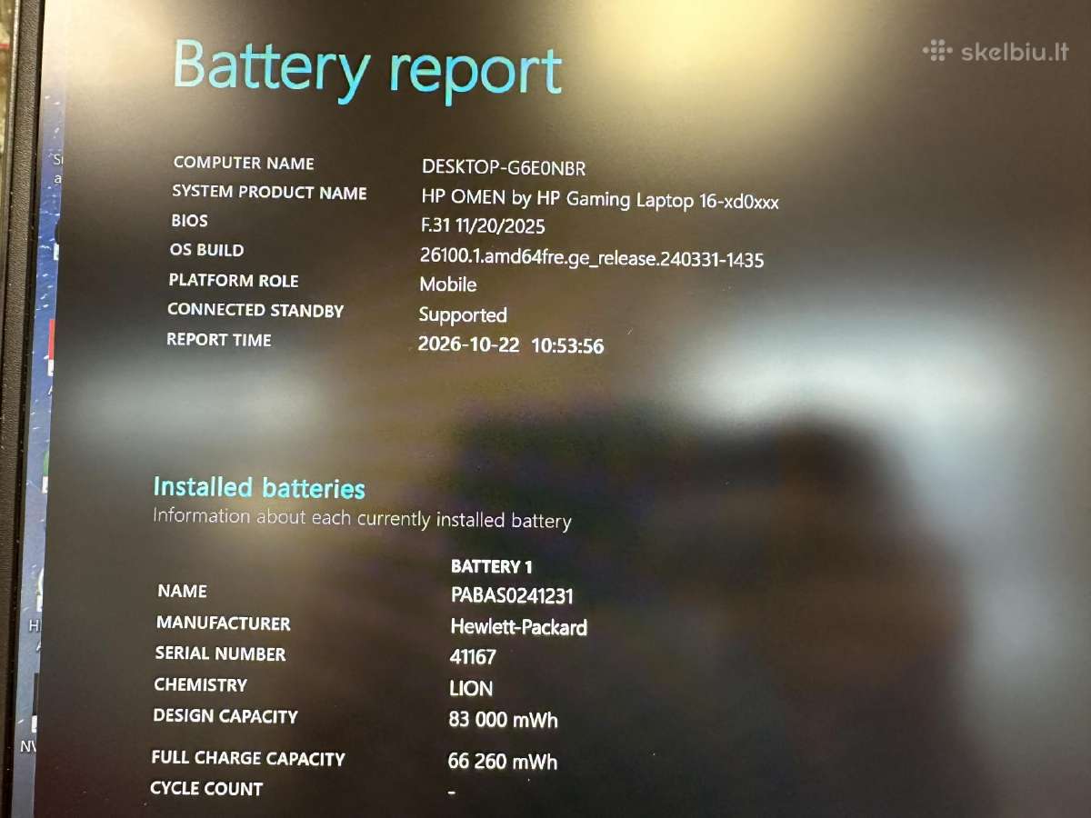 Hp Omen 16 Ryzen 7 7840hs/rtx 4060/512gb/16gb - nuotraukos Nr. 7
